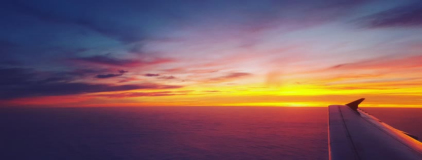 Aircraft sunset Facebook cover photo (Airplanes & Helicopters)