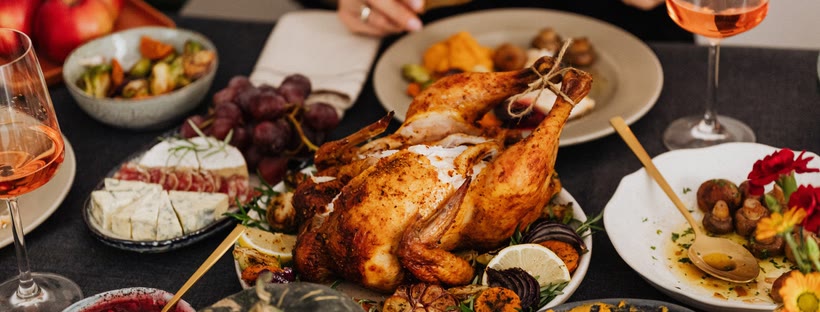 Thanksgiving food Facebook cover photo (Holidays)