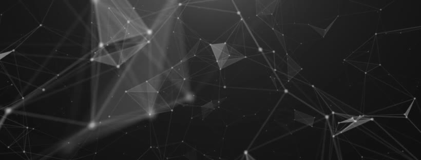 Blockchain network Facebook cover photo (3D graphics)