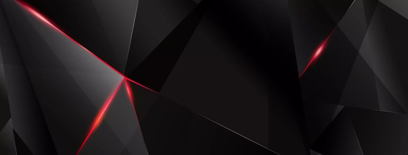 Sharp black edges Facebook cover photo (Black)