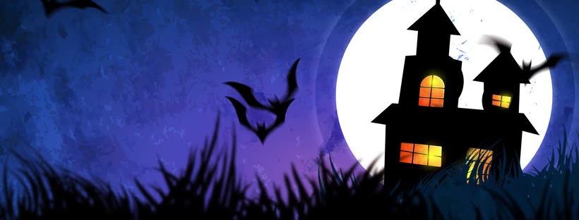 Halloween House & Bets Facebook cover photo (Holidays)